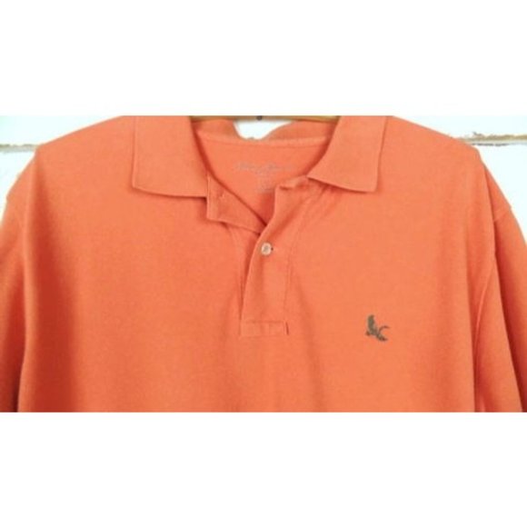 90s Eddie Bauer peach cotton polo shirt - Picture 4 of 6